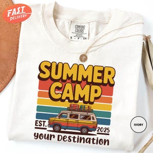 Comfort Colors Custom Summer Camp 2025 Shirt, Family Camping Trip Shirt, Custom Destination Shirt, Summer Camp Matching Shirt, Camping Shirt