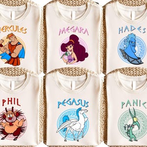 Disney Family Group Matching Shirt, Walt Disney World T-Shirt, Hercules Shirt, Disney Hercules Character Tee, Disneyland Trip Shirt image 1