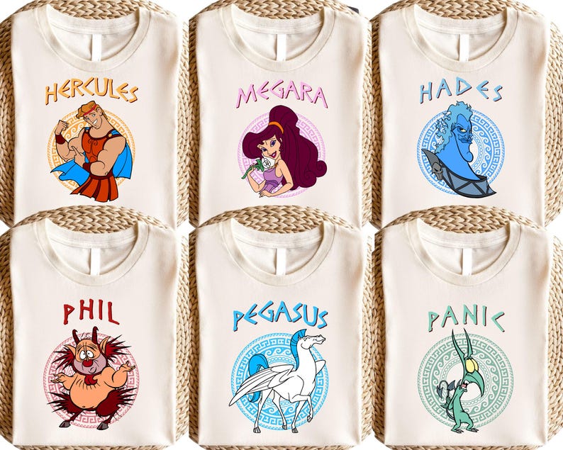 Disney Family Group Matching Shirt, Walt Disney World T-Shirt, Hercules Shirt, Disney Hercules Character Tee, Disneyland Trip Shirt image 1