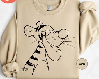 Winnie The Pooh Tigger Sweatshirt, Disney Tiger Sweater, Retro Tigger Crewneck, Disney Family Sweatshirt, Vintage Disney Shirt, Disney Gift