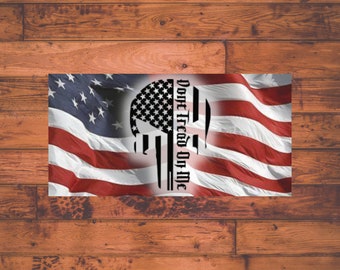 Don't Tread on Me American Flag Aluminium Front Kennzeichen
