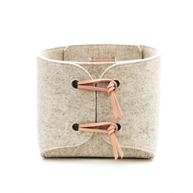 Felt Storage Basket - Black main image 1