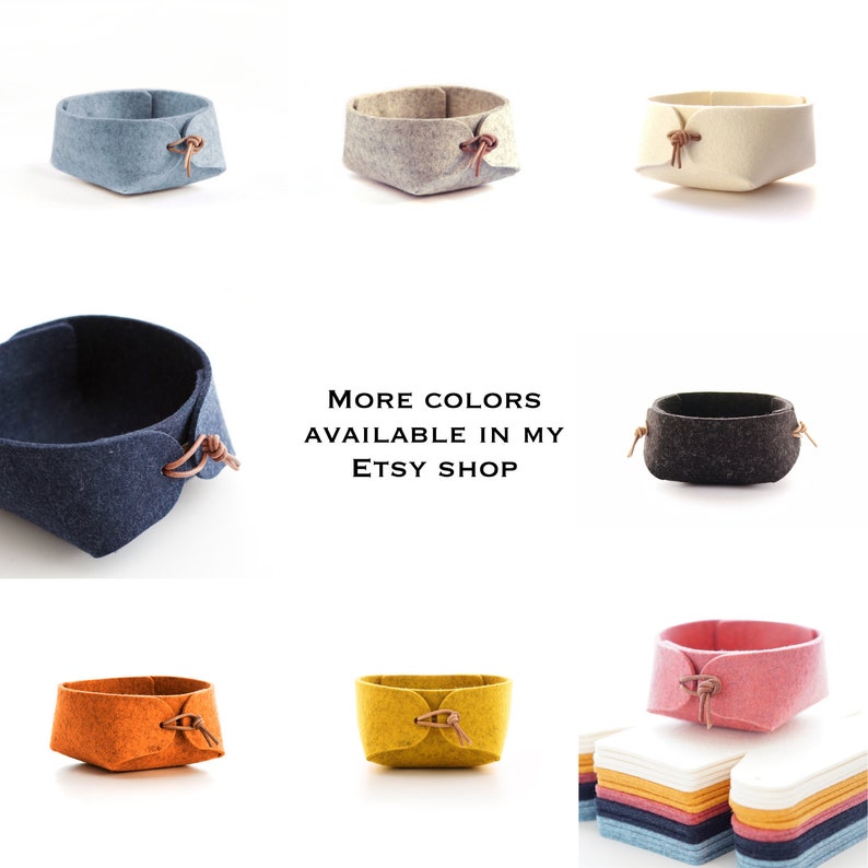 Handmade Japanese inspired simple desk organizer in wool felt Etsy