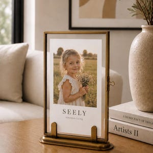 Personalized Laser Engraved Floating Picture Frames, Memory Gift Set Vertical Or Horizontal Display Frames