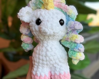 Crochet Unicorn Plushie: Handmade Stuffed Animal Unicorn Toy