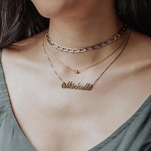 Personalized Name Necklace, Custom Name Necklace, Wife Gift, Engraved Pendant, Birthday Present, Anniversary, Mom Name Jewelry, Gift for Her