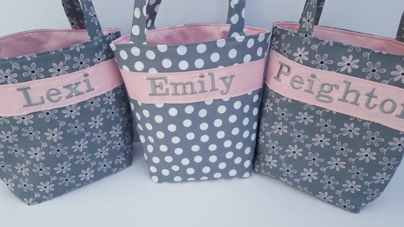 Flower Girl Gift Personalized Tote Bag Quiet Color Crayon Roll Bride Wedding Design Your Own 100s Fabric Choices Alphabet