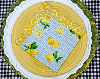 Lemons Napkins Reversible