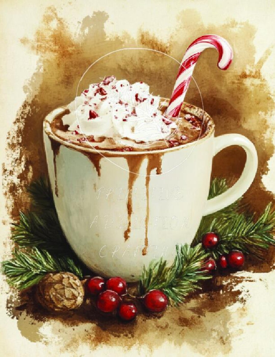 Hot Cocoa Farmhouse, Instant Download, Printable, Sublimation Decoupage ...