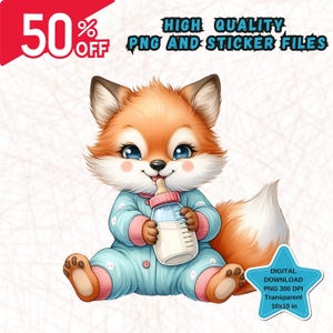 Baby fox, fox watercolor clipart, cute baby fox PNG, nursery decor, neutral baby fox clip art, baby-fox, png Fox, baby shower, woodland fox
