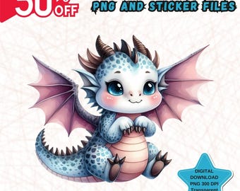 Cute baby dragon, Dragons watercolor clipart, cute dragon PNG, nursery decor, neutral dragons clip art, baby dragon, png Dragon, baby shower