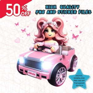 Roblox clipart png, Instant download, High resolution image, high quality, Roblox Png, Digital download, clipart, kids png roblox, girl, car