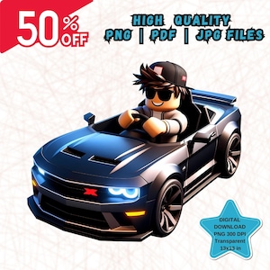 Racing Roblox Png, Digitaler Download, Bilder mit hoher Auflösung, Bilder in hoher Qualität, Kinder PNG, Digitaler Download, Sofortiger Download, Roblox Auto