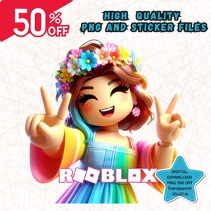 Roblox png, Roblox girl, Digital instant download, High resolution images, high quality images, kids png, Digital download, Instant download