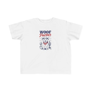 T-shirt Woof Pawdner pour tout-petit | T-shirt chien mignon pour enfants | Cadeau parfait pour les amoureux des animaux de compagnie, les anniversaires, les jeux de hasard, les vêtements de maman pour chien