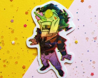 Spamton Laughing - Die Cut Holographic Vinyl Sticker 3"