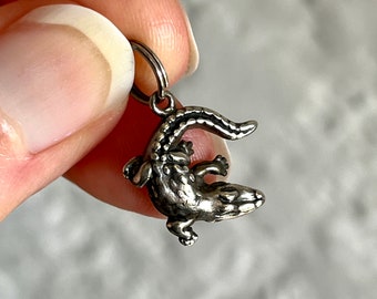 Vintage Sterling Silver Alligator Charm