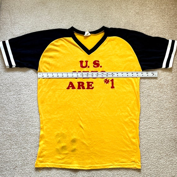 Vintage Yellow and Black Striped Veterans Sports … - image 2