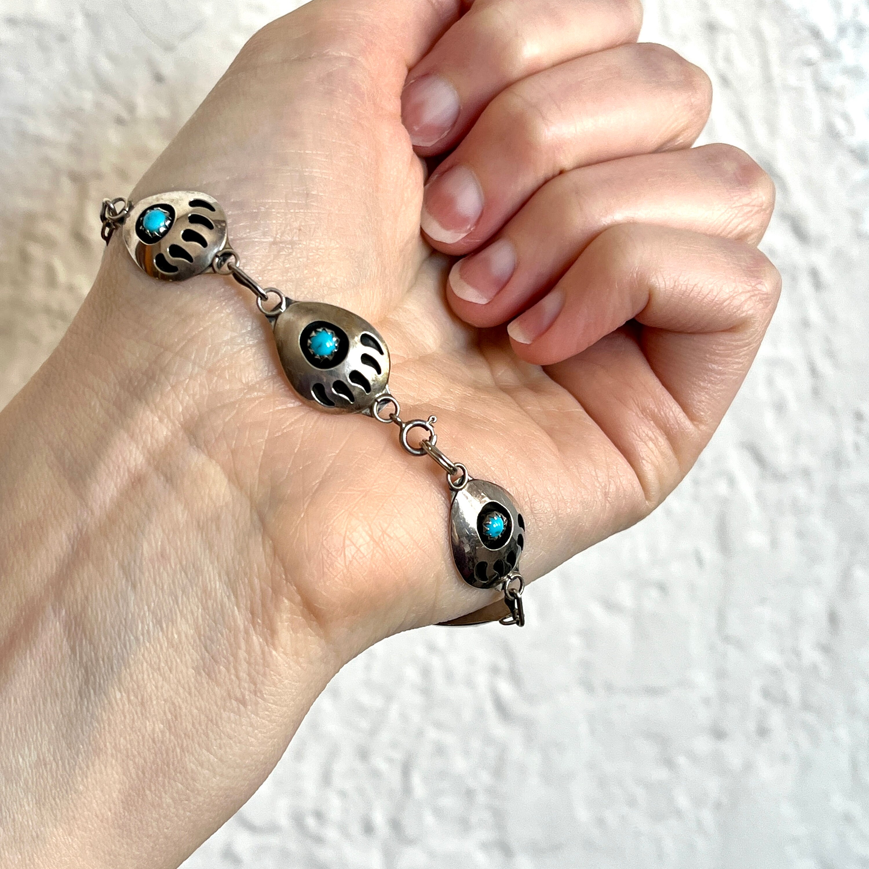 【b-16】 one‐hand bear claw / Turquoise 61hRFCIl9NL._UY1000_.jpg