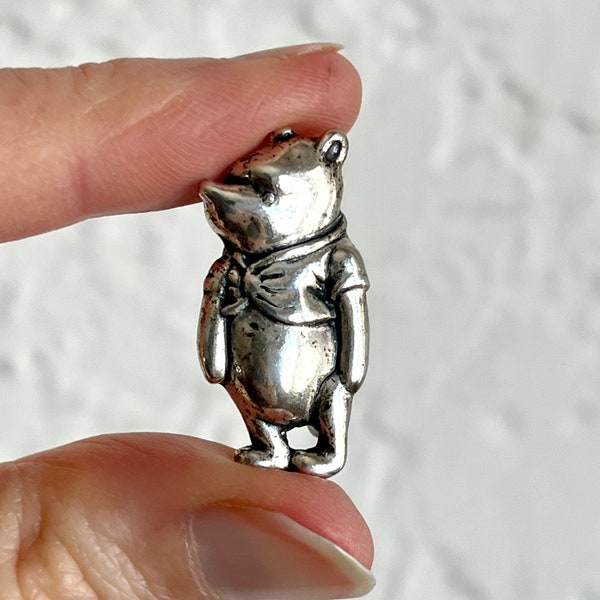 Vintage Van Dell Disney Sterling Silver Winnie The Pooh Brooch