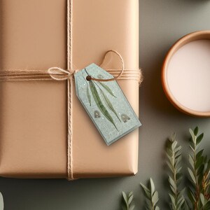 Handgefertigte australische Geschenkanhänger (20er-Set) – Aquarell Kunst handgemalt auf recyceltem Papier, australische botanische Designs - Einzigartiges rustikales Geschenk