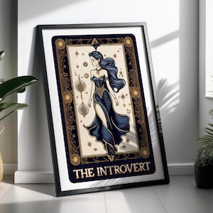 De introverte tarotkaart PNG, lezing Dark Academia Design, boekenliefhebber Booktroverte schedel Tarot T-shirt T-shirt PNG-bestand, digitale download, DIY Tarot