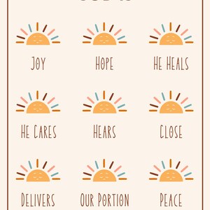 God Is&quot; Inspirational Christian Digital Wall Art - Bible Verse Printable Poster