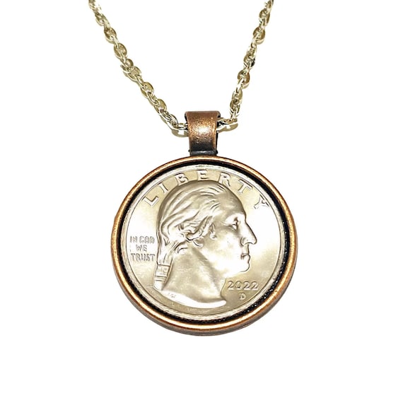 Birth year coin necklace discount