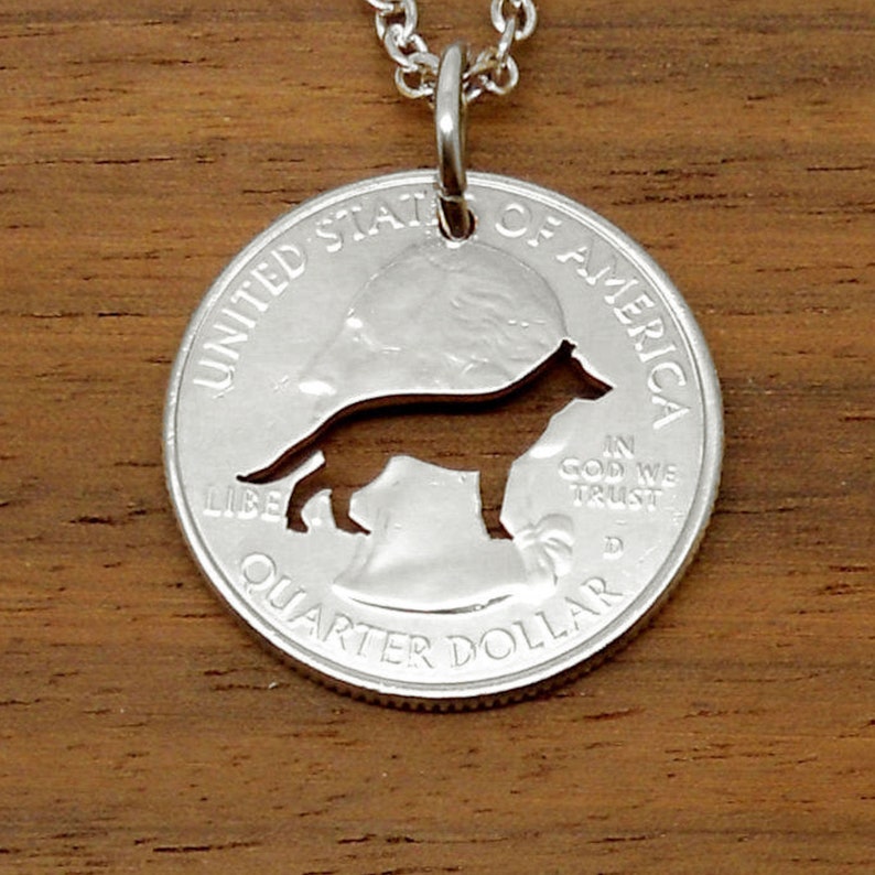 German Shepherd Puppy Image Rhodium Plated Tie Clip in Gift Box
