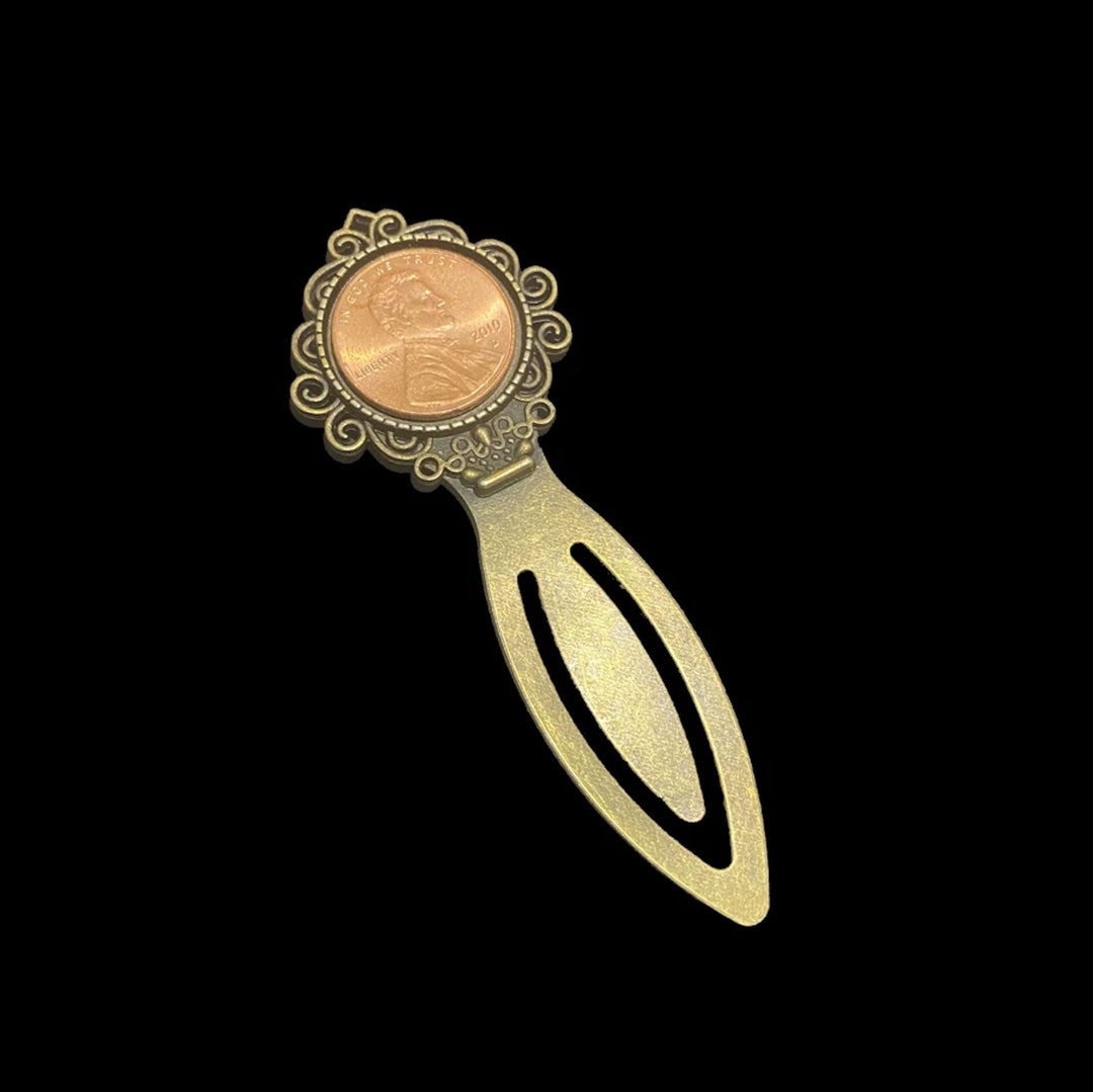 Penny Coin Bookmark Antique Bronze Color Made From Your Choice of Years ...