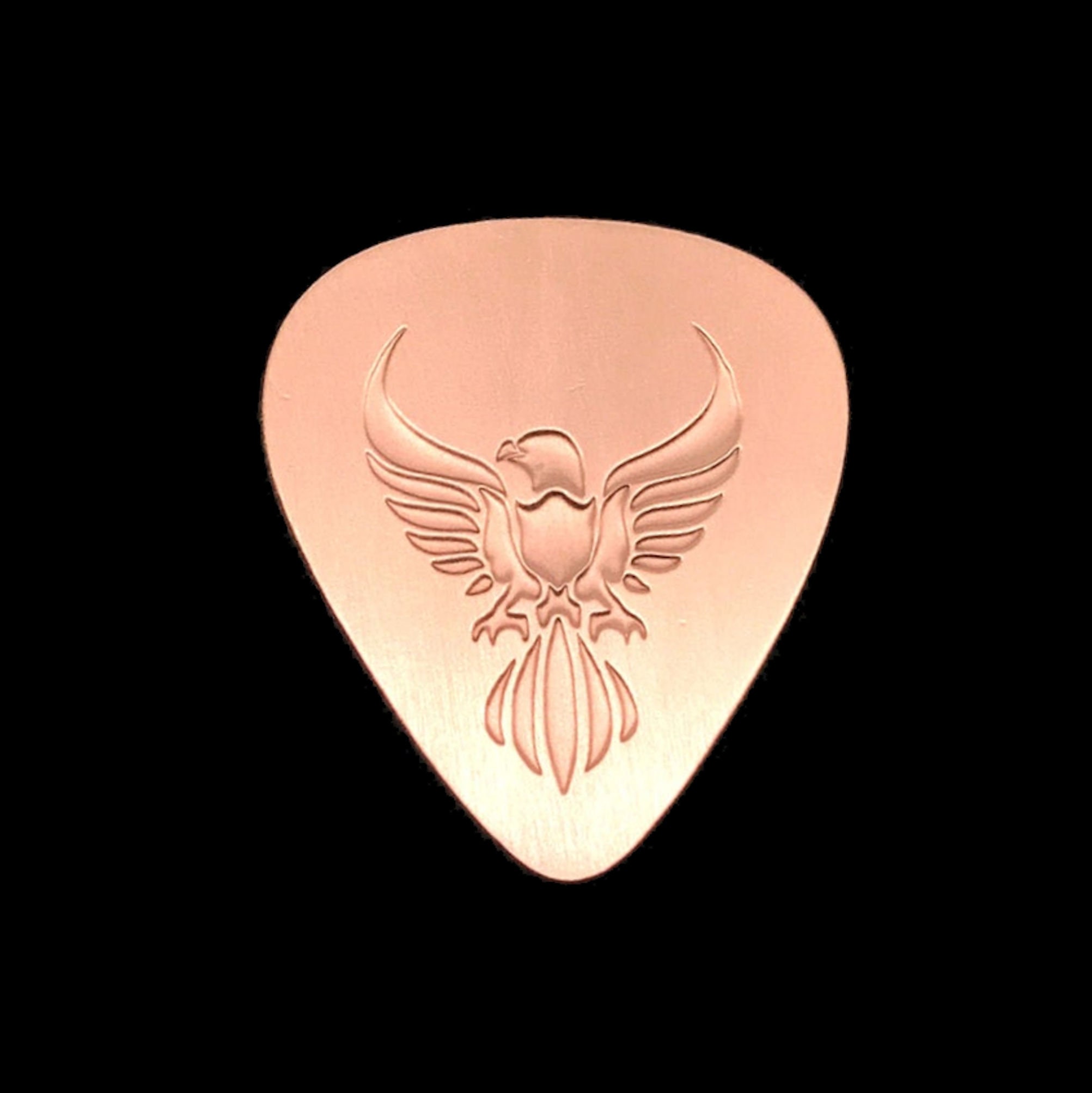 Copper Guitar Pick With an Etched Eagle Etsy