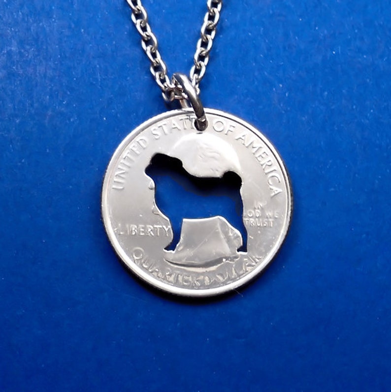 Choose Coin Pug Necklace or Keychain Coin Jewelry