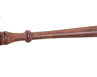 10" Genuine Walnut Gavel with Brass Head Band | Custom Engraved