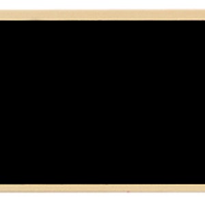 Black Brass Perpetual Plate with Gold Border 2 1/2&quot; x 1&quot; x .020&quot;