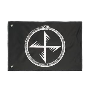 The Black Order Flag -Ouroboros Compass Flag | Double Sided Flag