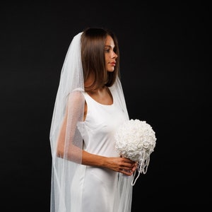 Sparkly Cathedral Veil Bridal Shimmer short veil Glitter veil in one tier Bridal Sparkly Veil Long Sparkly Veil Veil with Glitter