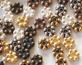 3mm Antique Brass TierraCast Pewter Beaded Daisy Spacer #CK125