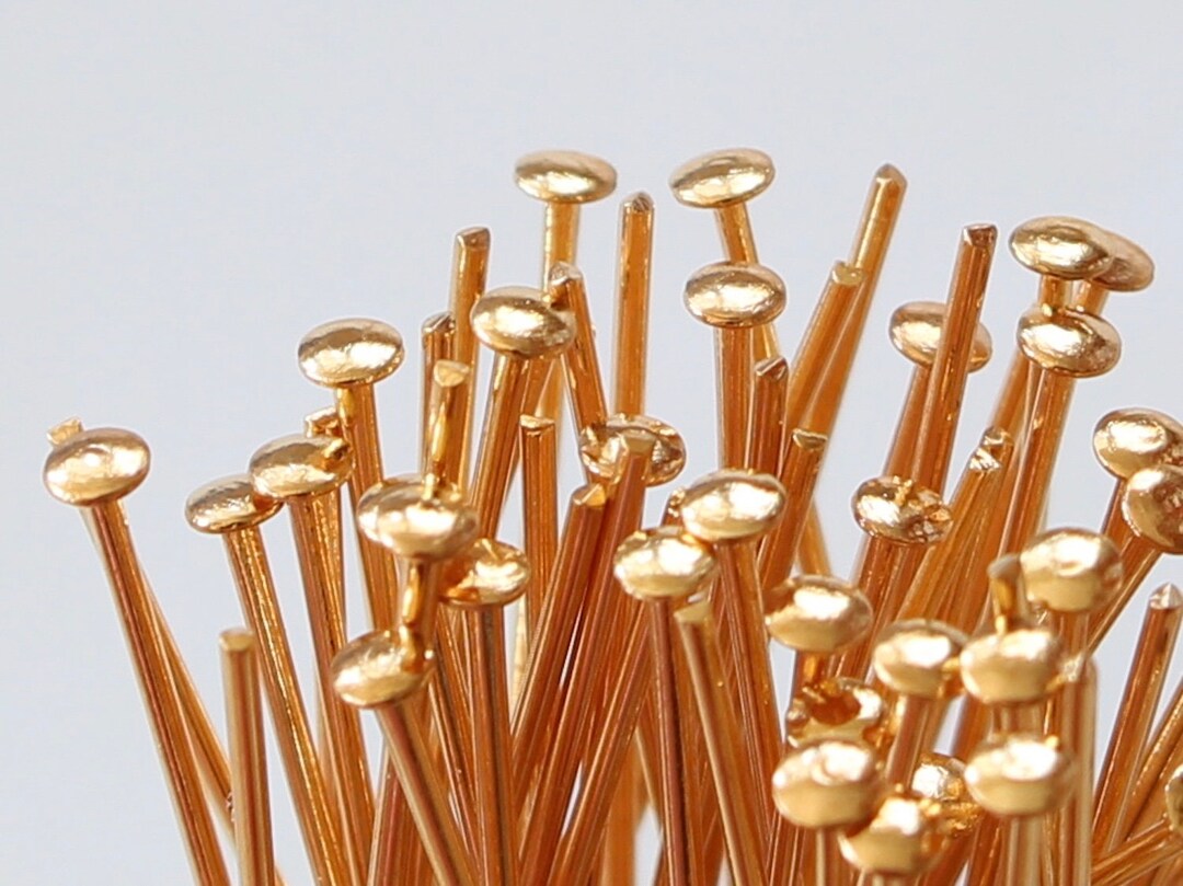 144 Gold Head Pins, 21 Gauge, 1