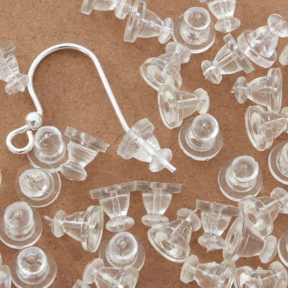 144 Clear Plastic Earring Backs 72 Pairs Ear Wire Guards Etsy