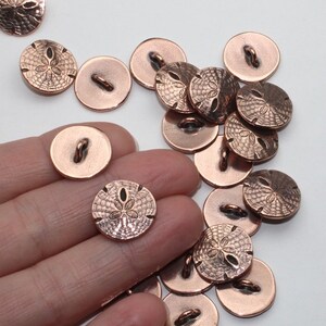 Sand Dollar Buttons TierraCast silver gold copper & brass image 10