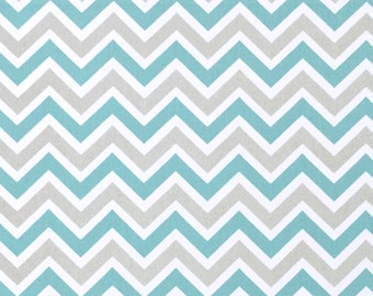 Chevron Valance Zig Zag, Premier Prints Harmony Blue Zoom Zoom ZigZag, Blue French Gray Valence, Choose Size