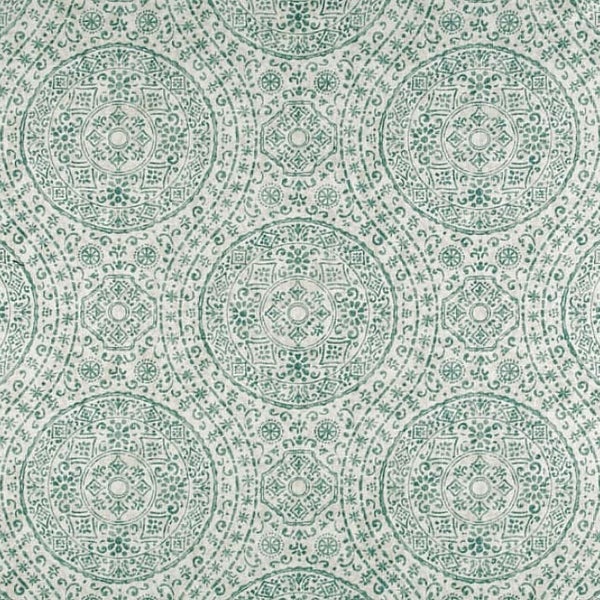 Teal Valance, Magnolia Home Fashions Marrakesh Spa Geometric, Teal Beige