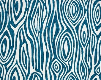 Blue Woodgrain Valance, Premier Prints Willow Aquarius Blue White  Cotton Slub - Tree Bark Valence - Cabin Rustic Modern