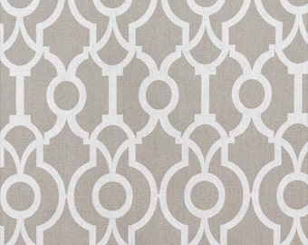 French Grey Pair of Curtain Panels - Lyon Backdrop Frency Gray - Soft Gray / White, Lattice, Ogee 25" or 50" wide - You choose length