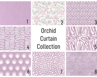 Purple Curtains, Pair Rod Pocket Panels, Premier Prints Orchid Slub Canvas, Faulkner, Meadow, Lynn, Twist, Shiva, Casa, Freedom, Lynn, Gem