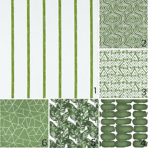 Curtains Green White Pair of Rod Pocket Panels Drapery Drapes Pine Slub Canvas Made to Order image 1