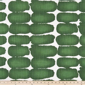 Curtains Green White Pair of Rod Pocket Panels Drapery Drapes Pine Slub Canvas Made to Order image 5