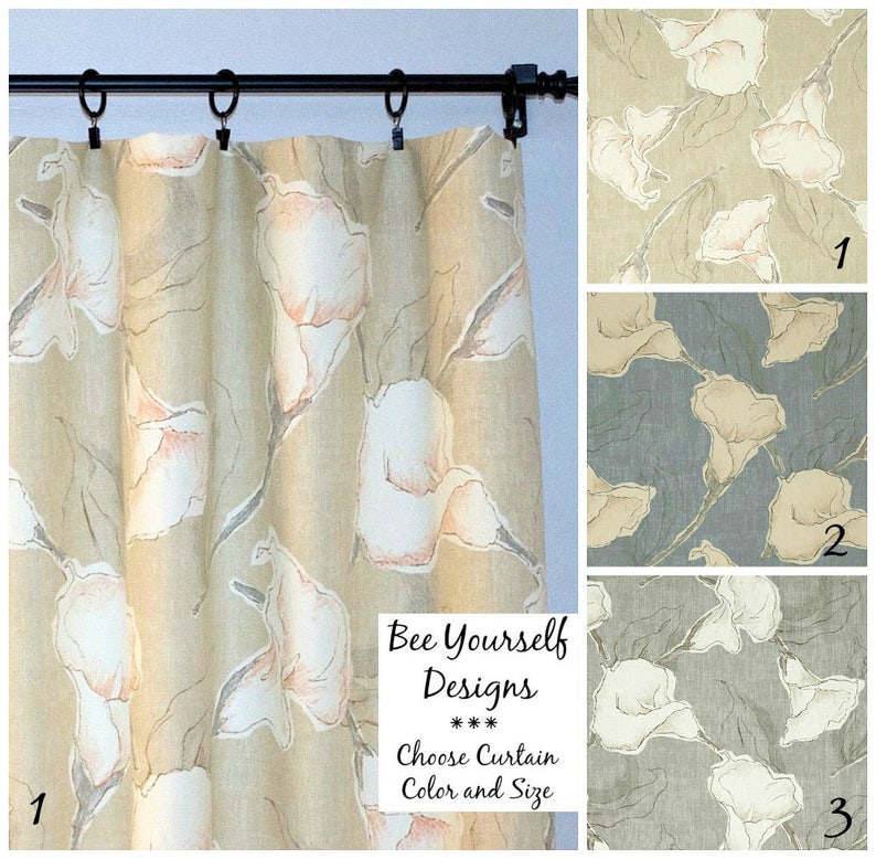 Magnolia Home Fashions Fl Curtains Calla Lily Colors Driftwood Ocean Pair Of Rod Pole Pocket Panels Dove Choose Size Window Treatments Living Timinox Com Magnolia Home Fashions Fl Curtains, How To Choose Curtain Rod Size