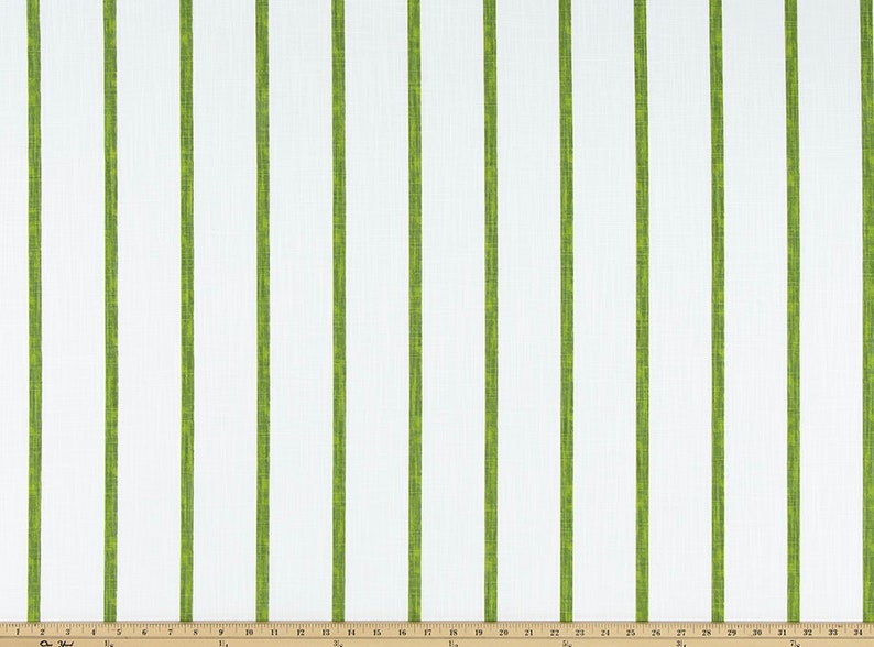 Curtains Green White Pair of Rod Pocket Panels Drapery Drapes Pine Slub Canvas Made to Order image 2