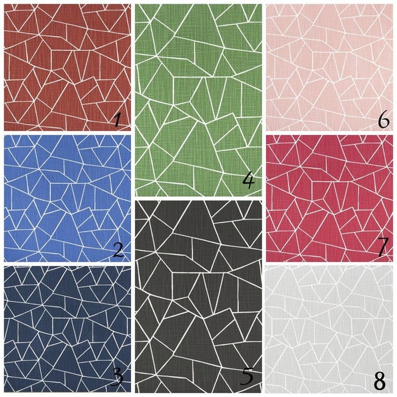Geometric Curtains Pair Of Rod Pocket Panels Premier Prints Etsy